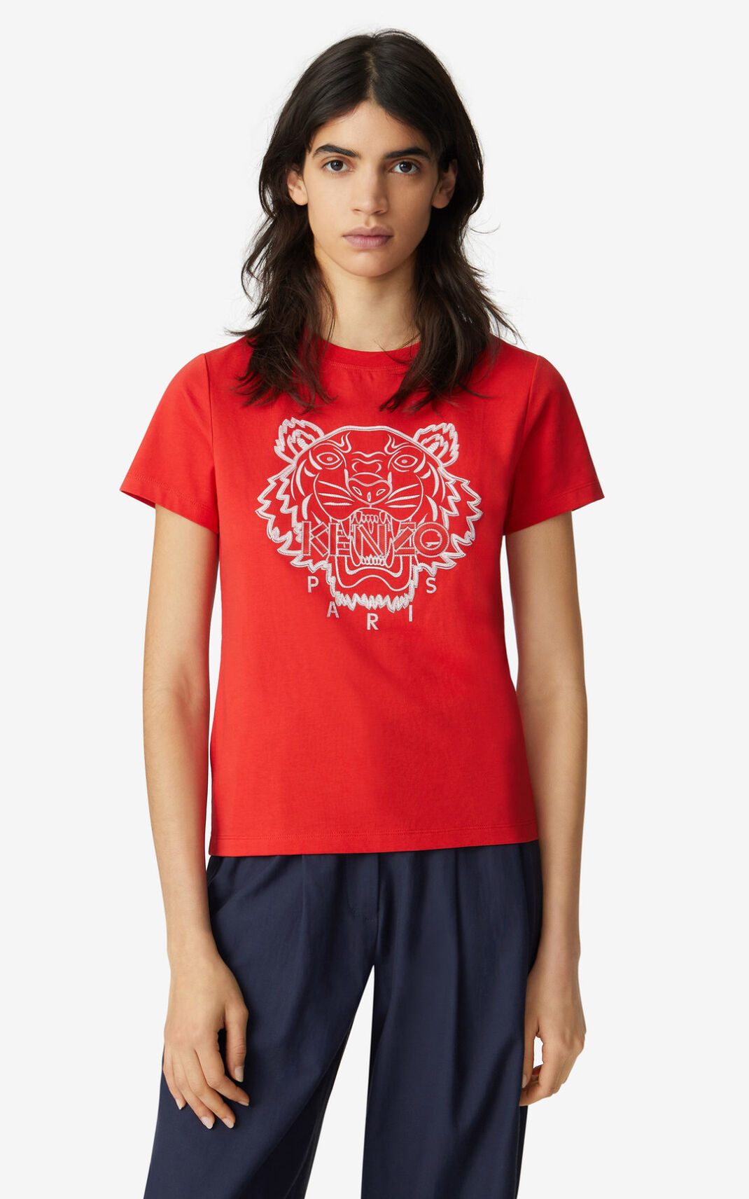 T Shirt Kenzo Femme Tiger Rouge RBTDM-0458